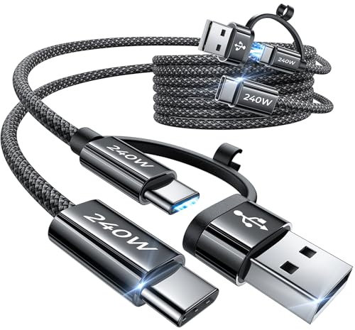 LISEN 240W USB C Kabel 2 Stück 1M+2M