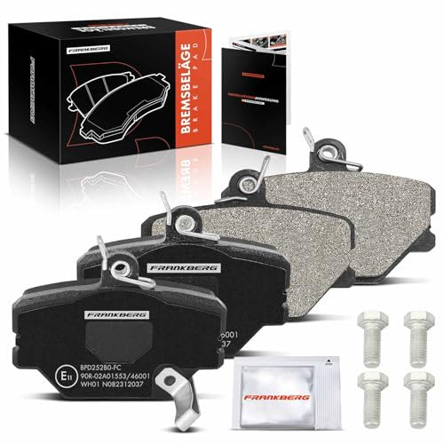 Frankberg 4x Bremsbeläge Bremsbelagsatz Vorderachse Kompatibel mit Cabrio 450 0.6L-0.8L 2000-2004 Fortwo Coupe 451 Electric 2009-2014 Roadster 452 0.7L 2003-2005 Replace# 4514210010