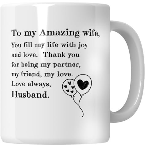 to My Amazing Wife 11oz Mug - Wonderful Wife Mug, Perfect for Mothers Day Gifts for Wife, Ideal Wife Birthday Gifts