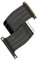 LINKUP - AVA5 PCIE 5.0 Riser-Kabel [60cm (Gesamtlänge 64cm)] RTX5090 RX9070 GPU Bereit | x16 128GB/s Geschwindigkeit | PCIe 4.0 & WRX80/WRX90E Kompatibel | Rechter Winkel Schwarz