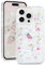 L-FADNUT for iPhone 14 Pro Case, Cute Real Dried Flowers with Sparkle Glitter Design, Clear Shockproof Handmade Pressed Floral Phone Case Silicone Bumper Protective Cover for Women Girls Pink
