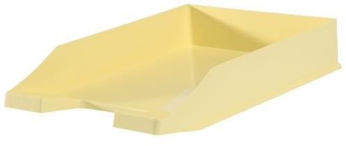 HAN Briefablage Klassik, 1 STÜCK Schreibtisch Organizer, Bürobedarf, Ablagefächer, Büromaterial, Briefkorb, Dokumentenablage, bis Format A4/C4, 1027-X-815, pastellgelb