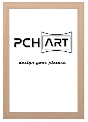 PCH[art] Cadre photo « New Alaya - Wood Optics » - Couleur bois - Hêtre - Dimensions : 90 x 120 cm - Cadre élégant pour vos photos et motifs