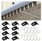 Adunsiaoto 10 Stück RV Markisenhaken, Tragbare Kederschiene Haken, Markisenhaken Camping Markisen Haken, Kederschiene Zubehör Für Wohnmobil Wohnwagen Weihnachten Party Camping Zelt(Schwarz)