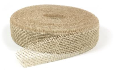 SIZO® Deco Jute Eco Friendly Dekorationsband Geschenkband 5 cm x 40 Meter Beige Dekoration Dekor Dekoband