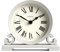 JONES CLOCKS® Saloon Kaminsims Uhr | Traditionelles doppelschneckendesign | Grau | Römische ziffern | Klassischer Stil für Schreibtisch, Tisch, Regal oder nachttisch