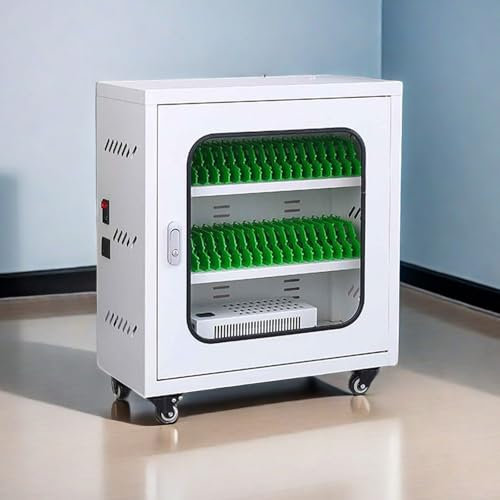 WEIMILOR Tablet Charging Cabinet Cell Phone Charging Stations 30/40/50 Slots Cellphone Charging Station W/Wheels & Combination Lock,Rechargeable Phones Locker,40-Mobilephone