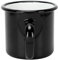 Tasse en émail de 350 ml, tasse à café en gros en métal épais avec poignée, tasses à café en émail à fond plat, outils de boisson revêtus de thé, 2 (noir)