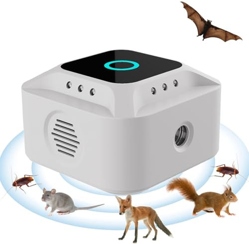 Rodent Repellent Indoor, Electronic Rodent Repellent, Mouse Deterrent, Rat Control with Ultrasounds 12 Strobe Lights, Ultrasonic Mouse Repeller, Mice Repellent Plug-in