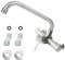 VirtuGro Grifo Cocina Pared con Aireador Grifos Cocina Fregadero en Acero Inoxidable Grifo Monomando Cocina Agua Fría y Caliente Boquilla de Dispensación Orientable a 360° Superficie Cepillada Plata