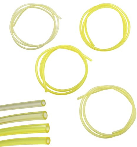 4-Size Fuel Line Kit for Strimmers (1Mx4 Pipes), Universal Petrol Fuel Line Hose for Lawn Mower