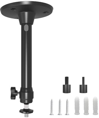 Mini support mural pour projecteur 175 mm compatible avec QKK/DR.J/DBPOWER/Anker/VANKYO/AAXA/Jinhoo/PVO/TMY, AuKing et la plupart des autres mini projecteurs Support en métal (noir, 1 pièce) b175