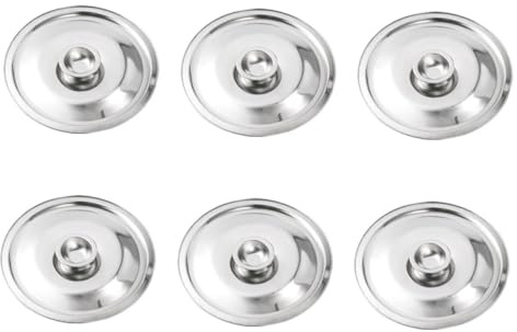 HOMOBABE 6Er Edelstahl-Universal-Topfdeckel Mit Griffen Hitzebeständige Kleine Deckel Für Pfannen Töpfe Und Schüsseln Präzise Passform Leicht Zu Reinigen 4.72 Zoll
