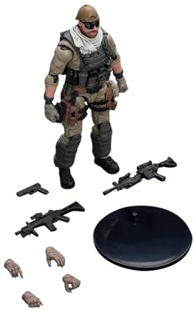 TinyWizTo 1/18 Gelenkige Speicial Forces Soldat Figur Action Mini Soldat Puppe Modell mit Ausrüstung Geschenk für Teenager Erwachsene