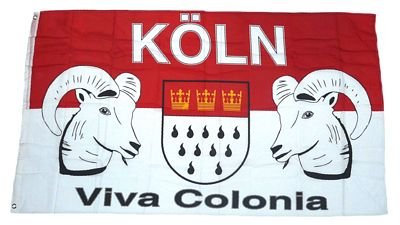 Fahne/Flagge Köln Viva Colonia 90 x 150 cm Fahnen Flaggen