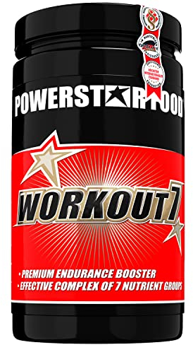 WORKOUT 7 | Pre Workout Ausdauer Booster | Sport Drink mit komplexen Kohlenhydraten, Mineralien, Aminosäuren, Vitaminen uvm. | 900g Pulver | Deutsche Herstellung | Wild Berry