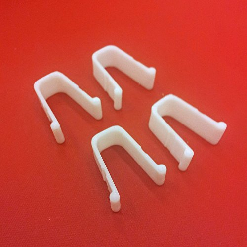 Easy-Shadow - 4 Stück Hochwertige Endfeststeller 10 x 12 mm Gardinen-Stopper Gardinenhaken Abschluss Innenlauf passend für Gardinenschienen Vorhangschienen Gardinenbretter Gardinen Laufschienen Deckenleiste - weiß