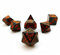 BESCON DICE Halloween RPG Spielwürfel D&D Dice Set, Polyedrische Würfel in Orange und Schwarz, 7pcs Set mit Samtbeutel