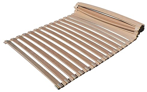 BALE Bio Holz Rollrost für Bett Matratze I 90 x 220 cm, Flexibles Lattenrost mit Federholzleisten aus Buchenholz (28 Federleisten), Roll-Lattenrost Bettrost Holzlatten