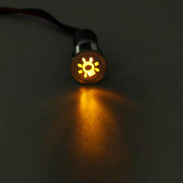 C-FUNN 12V 16Mm LED Armaturenbrett Warnleuchte Kontrollleuchte - 028