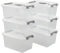 Innouse Plastic Boxes with Lid, Clear Storage Box, Set of 6