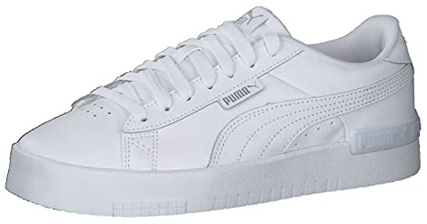 PUMA Mädchen Jada Jr Road Running Shoe, Puma White Puma White Puma Silver, 37.5 EU