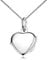 Materia Herz Medaillon Silber 925 Damen Halskette KA-479-K102-50