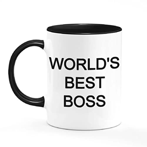 Gattablu Tazza mug 11 oz color nera World's Best Boss miglior capo divertente idea regalo office!