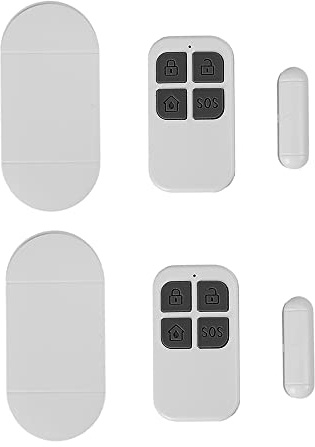 Lancoon 2 Confezioni Sensore di Allarme Porta Wireless con 2 Telecomandi Sirena Magnetica Antifurto 130 dB Standby Lungo Avviso di Bassa Potenza per Negozio di Casa Garage Sicurezza Bambini