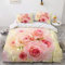 Luowei Blumen Bettwäsche 135x200cm Rosa Rosen Blüten Bettbezug Set 2 Teilig Weiche Microfaser Mädchen Bettwäsche mit Reißverschluss und 1 Kissenbezug 80 x 80cm