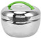 Fiambrera Acero Inoxidable, 1,3 L Hermético Bento Box con Asa, Fiambrera Térmica para Almuerzos de Trabajo, Picnic, Ø 17 X 14 Cm Plata