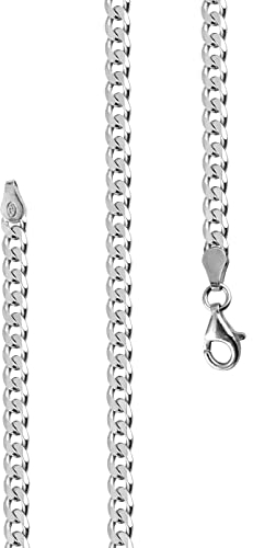 Lijoh Herren Panzerkette 925 Sterling Silber 4,2 mm – massive Silberkette Made in Italy, echt Silber Schmuck für Männer, Kette ohne Anhänger, erhältlich in 60 cm LJ1042-060