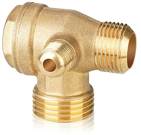 Valvola di ritegno in ottone a 3 vie filettatura esterna - strumento compressore d'aria unidirezionale con compressore