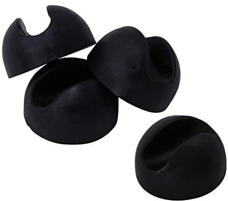 Melko Tischbeinschoner Bodenschutz 4er Set für Hairpin Legs 12mm Schwarz oder Transparent Silikon Rund Haarnadelbeine Tischbeine Esstisch Stuhlbeinkappen… (Schwarz)