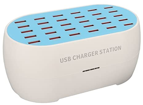 160W 30 Port USB Ladestation für Smartphone, Tablet, Laptop mit Schnellladegerät, PWM Technologie, Desktop Ladesystem für zu Hause