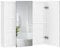 Yaheetech Bathroom Mirror Cabinet, Wall Mounted Cabinet with Adjustable Shelf and Open Storage, Hanging Cupboard for Living Room, Laundry Room, Mudroom