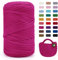 Uiopa 400g/120m T-Shirt Garn, T-Shirt Bändchengarn Zum Häkeln, Häkelgarn Dickes Garn für Häkeltaschen/Körbe/Teppiche, Heimdekoration, DIY-Kunsthandwerk