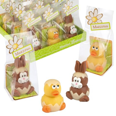 Günthart 12 Stück aus Marzipan als Hase und Ente aus dem Ei, 1er Pack (660 g)