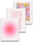 HesenDot Kunstdruck auf Leinwand, Retro-Farbverlauf, 30 x 40 cm, ungerahmt, rosa Aura, Wandkunst, 3er-Set, schöne psychedelische Poster-Dekoration für Badezimmer, Wohnzimmer, Schlafzimmer, Mädchen