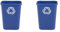 Rubbermaid Commercial Products Recycling Wastebasket 39 L, Blue, FG295773BLUE (Pack of 2)