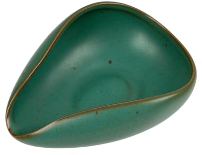 watchget Coffee Beans Dosing Cup Coffee Dosing Tray Ceramic Dose Vessel Loose Leaf Tea Vessel Single Dose Measuring Tray, Dark Green