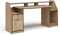 Vicco Scrivania computer Joel, Quercia dorata/Nero, 180 x 66 cm con 1 cassetto e 1 anta