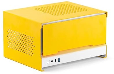 Mechanic Master Energy Box Series E24 Super Mini-Itx Desktop Computer SFX Small Case 6.9L /PCle4.0 GPU Riser Inc(Vitality Yellow)