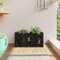 BaraSh Jardinière avec Design de clôture Noir 60x30x30 cm pin Massif,Jardiniere sur Pieds,Bac avec Treillis,Jardiniere Terrasse