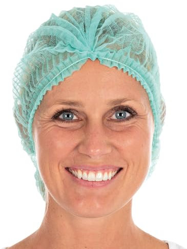 Franz Mensch Hygonorm Klipphauben Light, blau, ø 55 cm | PP, 1000 Stück, Einweghauben, OP Haube, Haarhaube, Haarnetz für Küche, Zahnarzt, Medizinbereiche