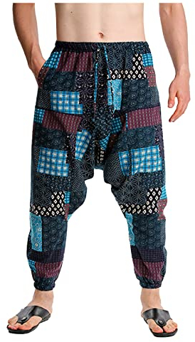 Vasreyy leinenanzug Herren Sommer jagdbekleidung Herren Schlafanzughose Herren lang Hoddies/pullies Herren Cargohose Herren Winter Jogginghose Herren Kurzgröße Jogginghose Herren Breit (XL, Cyan)