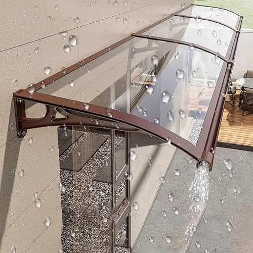 Vordach für Haustür, Vordach Überdachung Haustürvordach, Pultvordach Mit Großem Waschbecken,Regendach mit Polycarbonat-Dachplatten,Uv-Regen-Schnee-Schutz Vordach für Eingangstür ( Color : Style 6 , Si