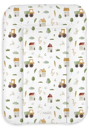 Baby Wickelauflage Landbauernhof 70 x 50 cm - Waschbare Wickelunterlage für Unterwegs - Wickelauflage Zubehör - Wickelauflagen Bezüge - Wickeltischauflage Wickelaufsatz Wickeltasche