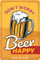 DODINO 20x30cm blechschilder DONT WORRY BEER HAPPY, Dekoratives Wohnaccessoire, Schild bier, Bier schild, Deko Metallschild Schild für alle Bar Theke oder Pub Besitzer