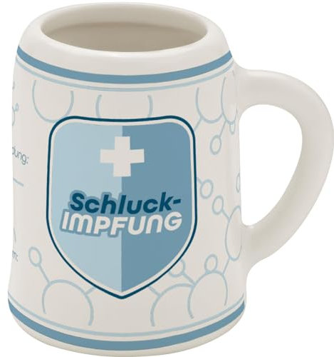 GRUSS & CO Schnapskrug mit Motiv Schluck | New Bone China, 5 cl, Mini-Krug mit Spruch | Lustiges Geschenk, Party, Männergeschenk | 73842